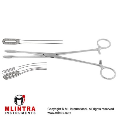 Rampley Sponge Holding Forcep Straight Stainless Steel, 18.5 cm - 7 1/4"
